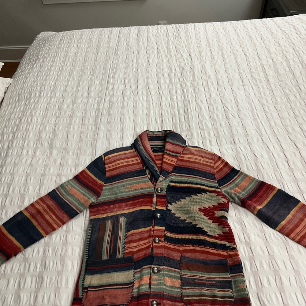 Ralph Lauren Multicolor Patchwork Cardigan